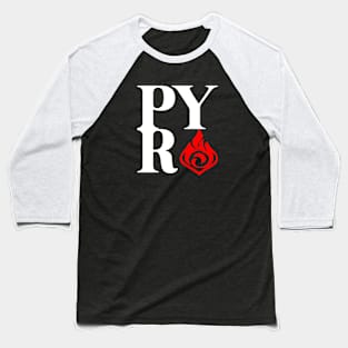 Genshin Impact Pyro Squared Baseball T-Shirt